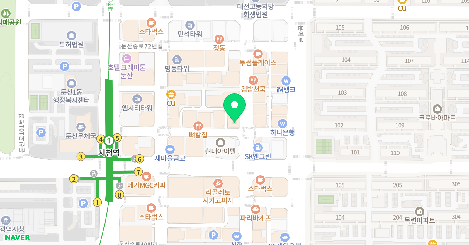 와이앤지 영어 위치