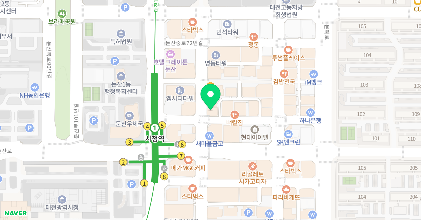 더포스 둔산 학원 위치