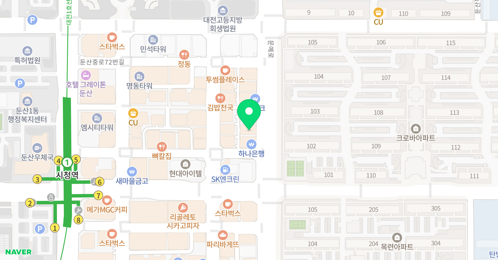 플랜포워드 에듀 둔산학원 위치