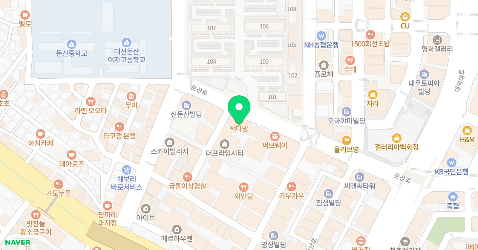 윤선생 우리집앞영어교실 둔산향촌점 위치