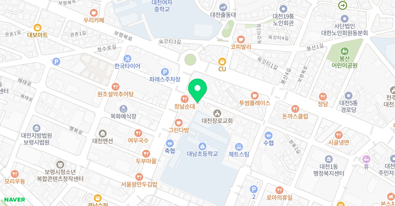 알찬 학원 위치