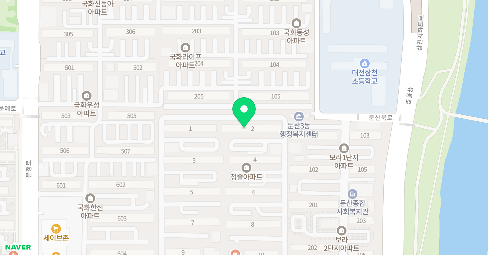 기탄사고력교실 둔산청솔교실 위치