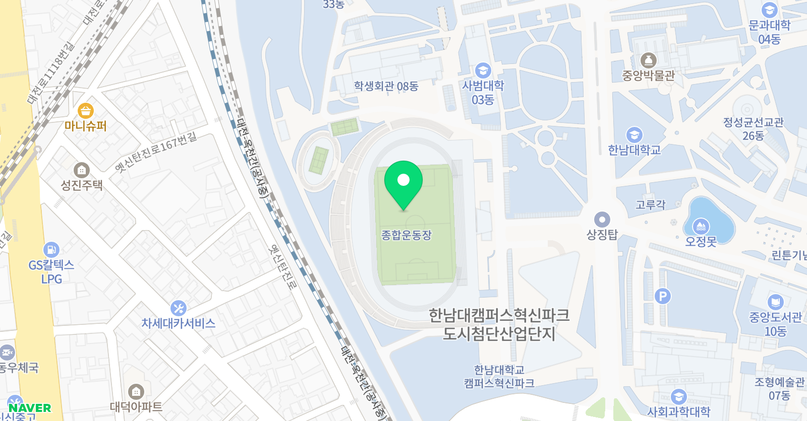 한남대 주니어스FC 위치