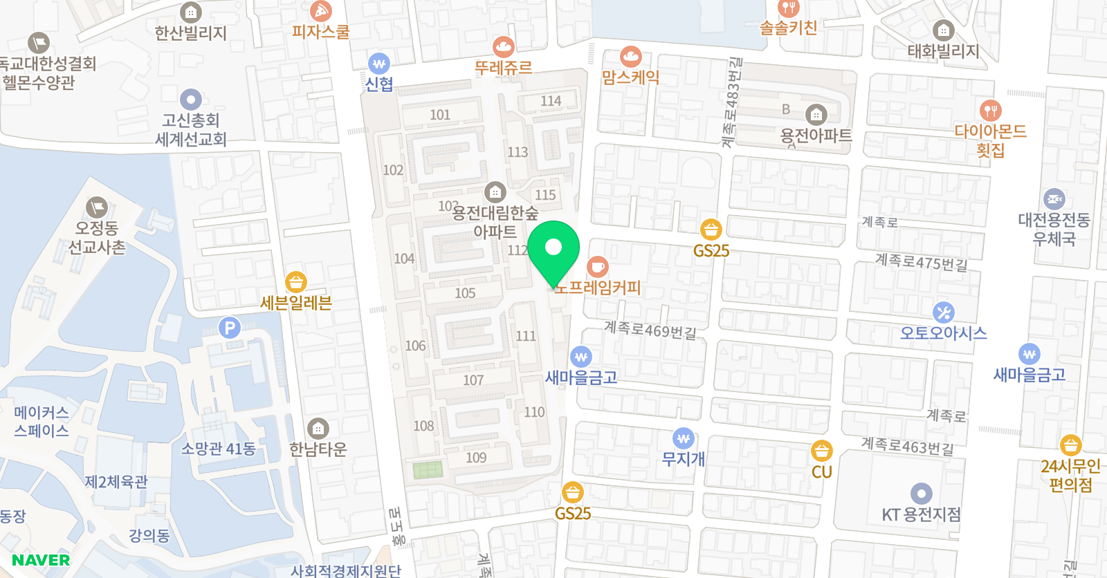 용전장원 태권도 위치