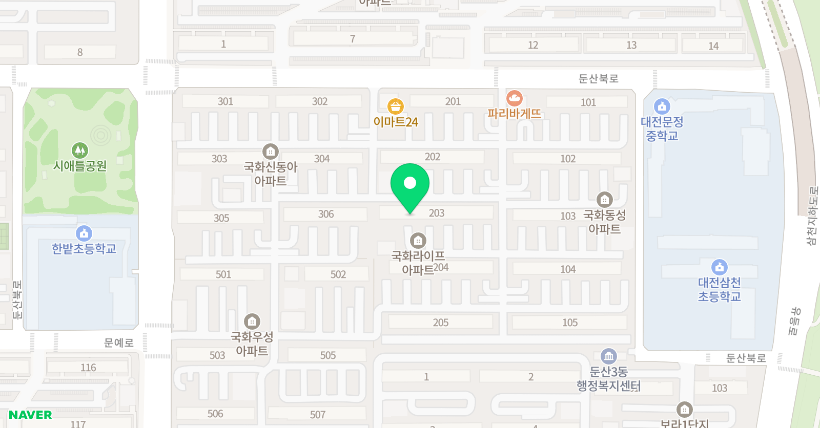 빨간펜 수학의달인 대전둔산국화점 위치