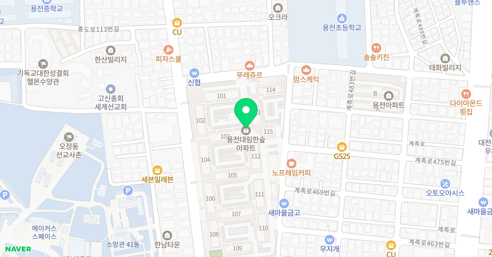 혜강 학원 위치