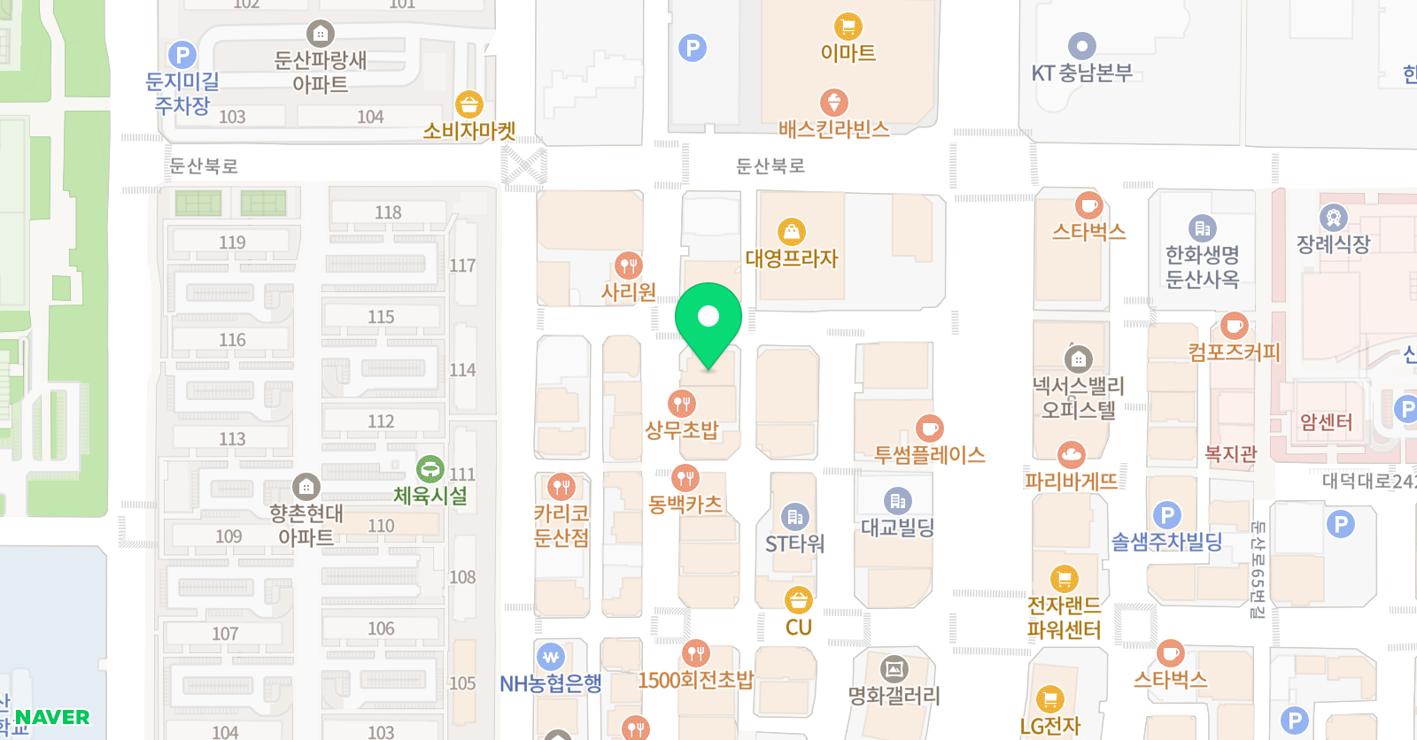인생뮤직 학원 댄스studio 대전점 위치