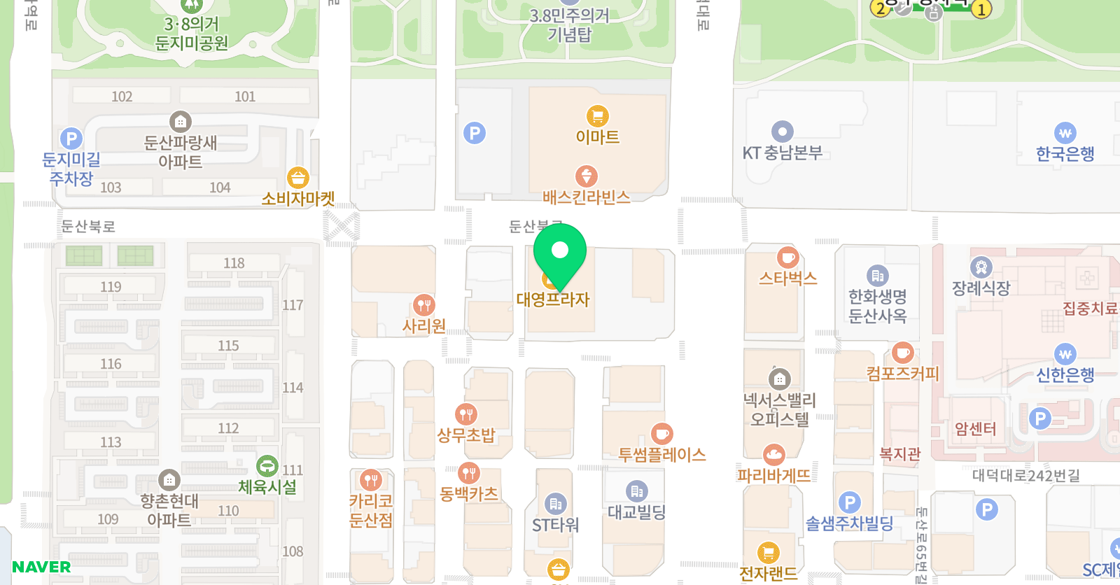 미술로생각하기 대전서구둔산센터 위치