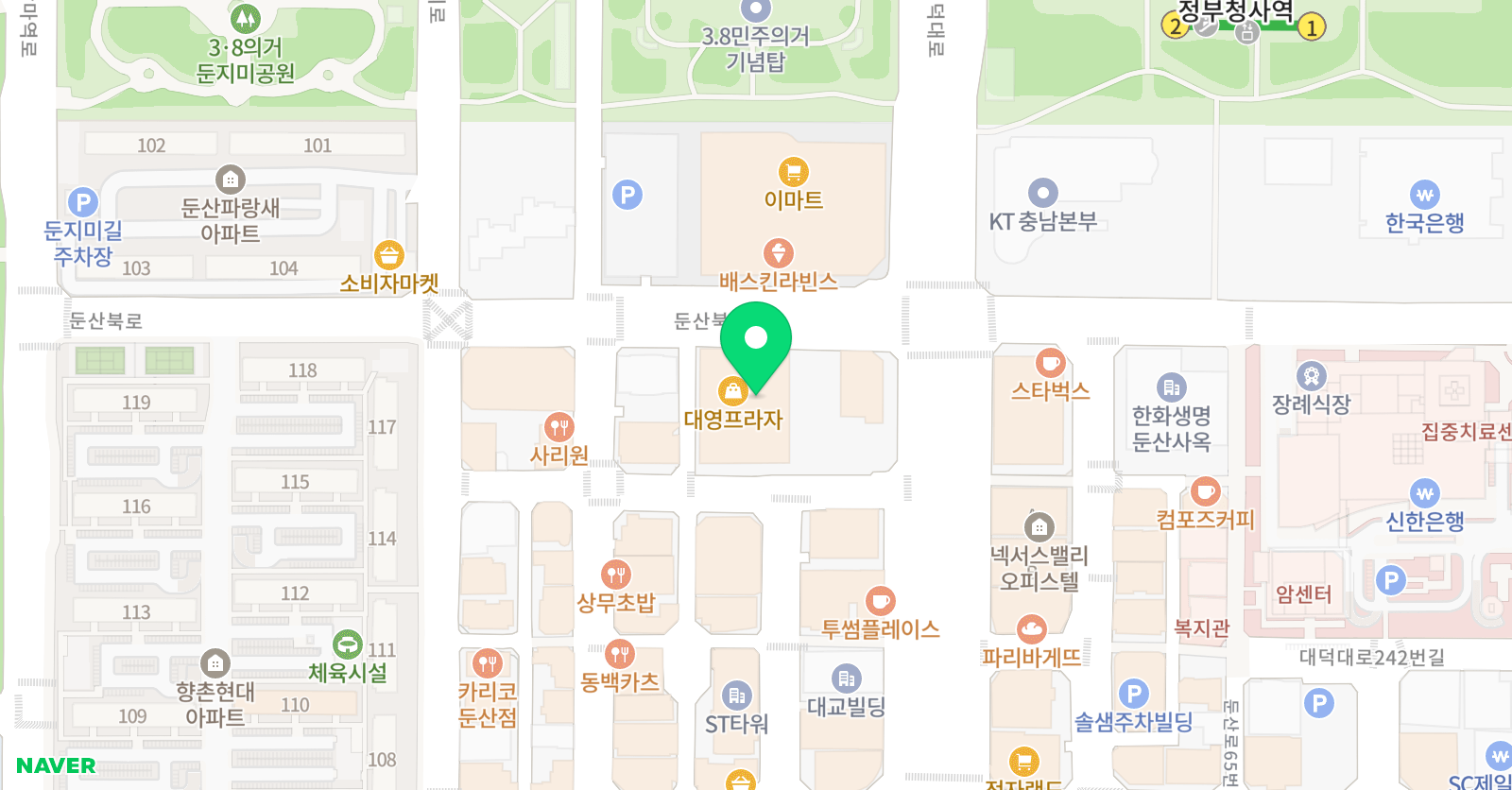 리틀캔버스 둔산본원 위치