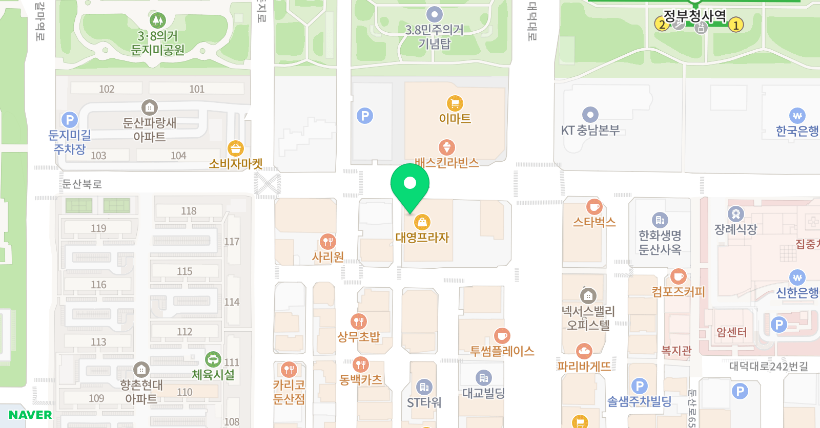 그림 아트스튜디오 둔산학원 위치