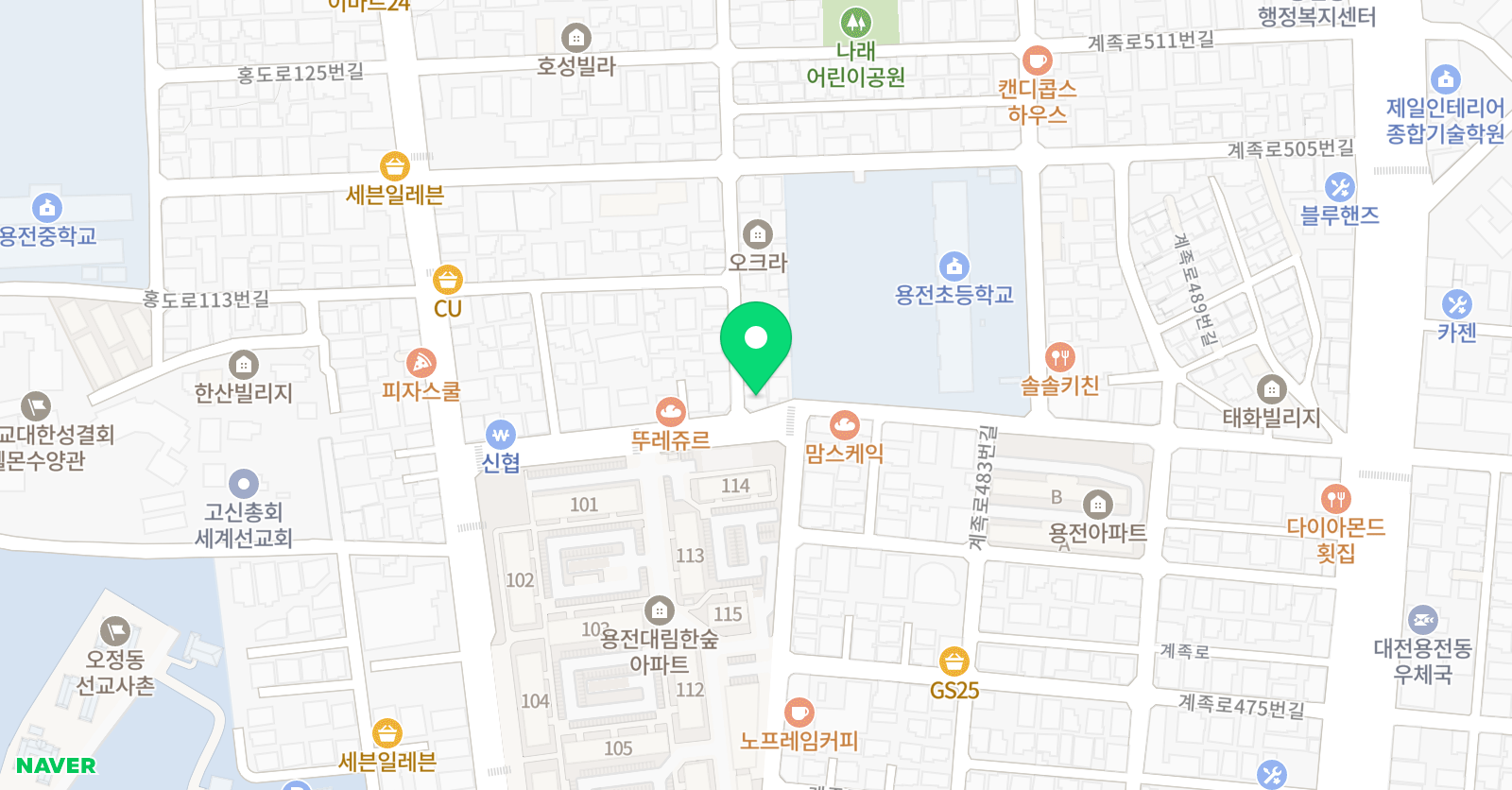 무지개 음악학원 위치