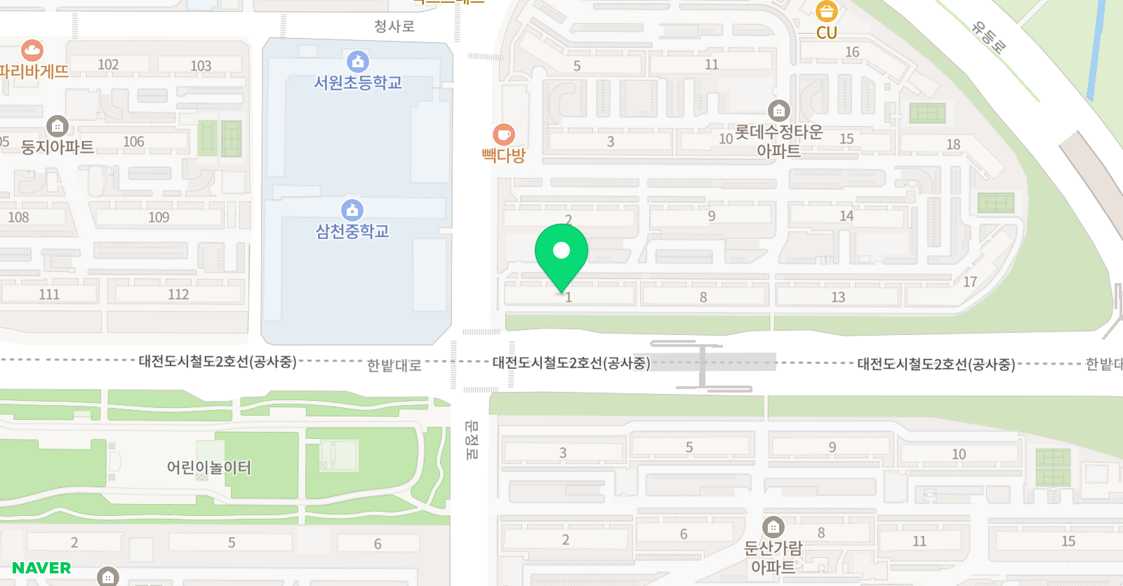 YBM램클래스 대전둔산2센터 위치