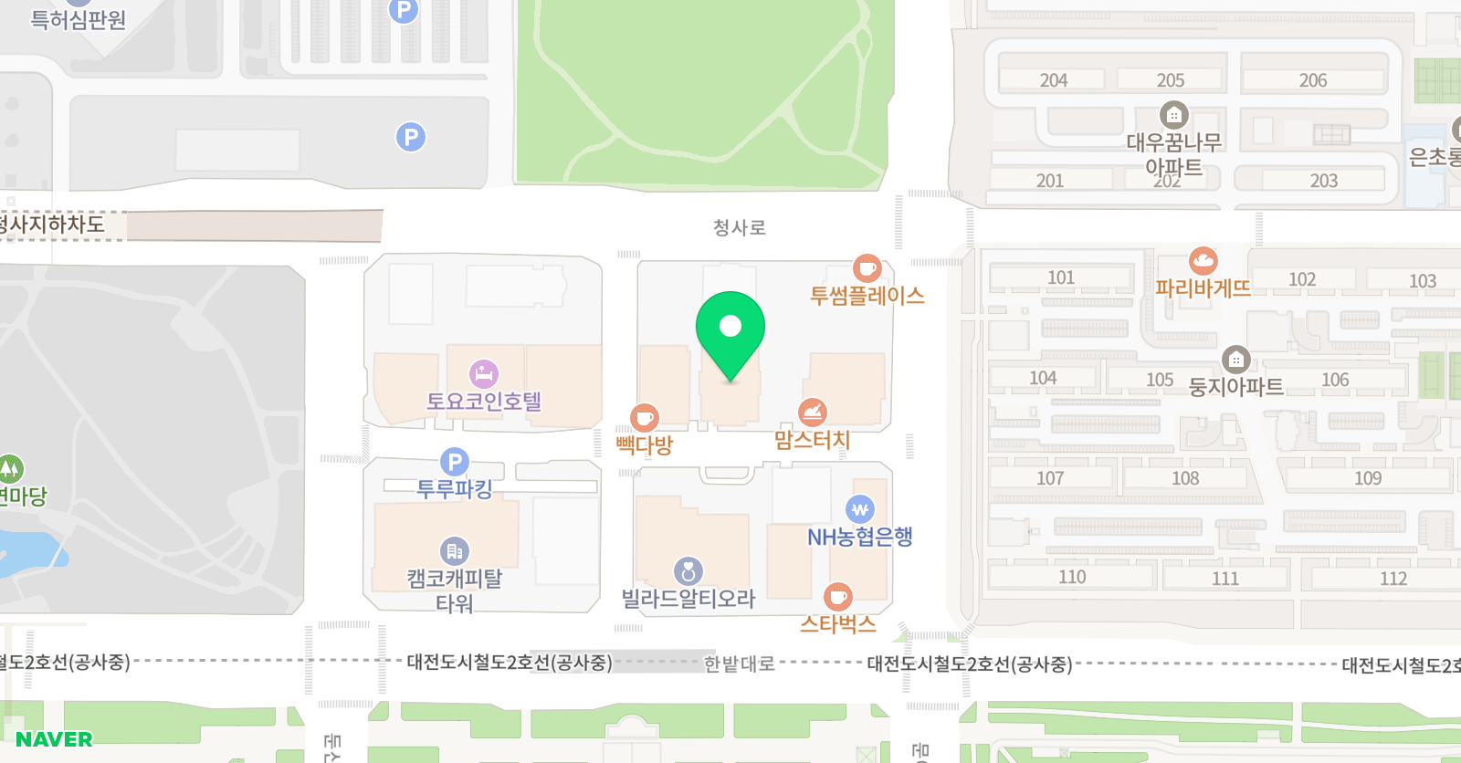 눈높이러닝센터 청사학원 위치