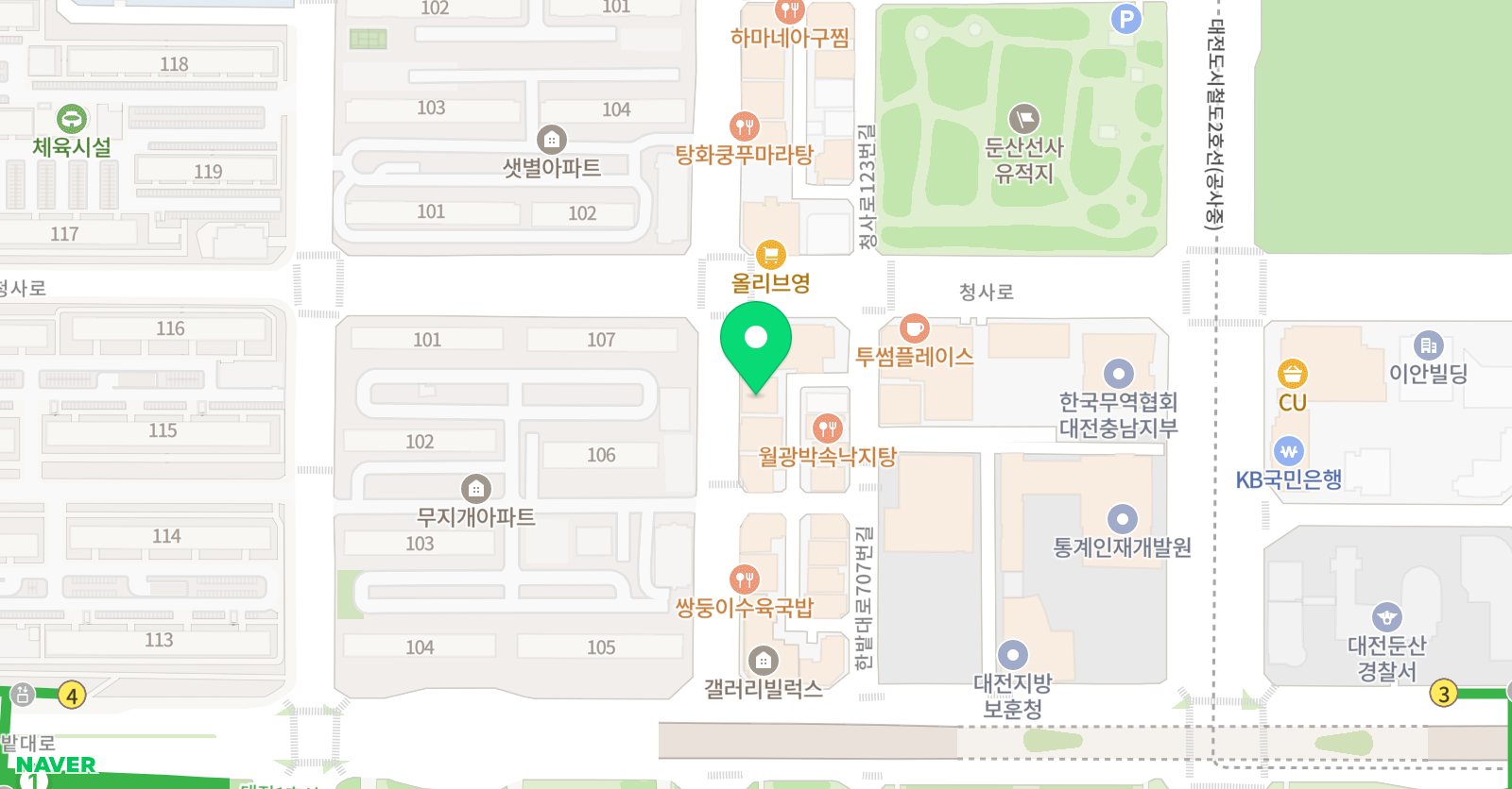 스카이피아 월평학원 위치
