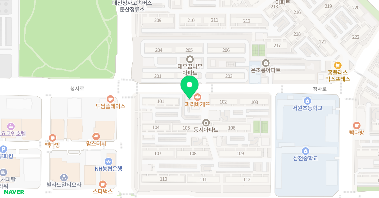 청사 태권도장 위치