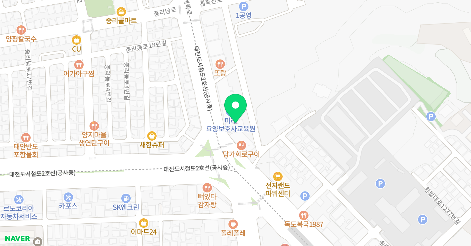 아이빅 실용음악학원 중리캠퍼스 위치