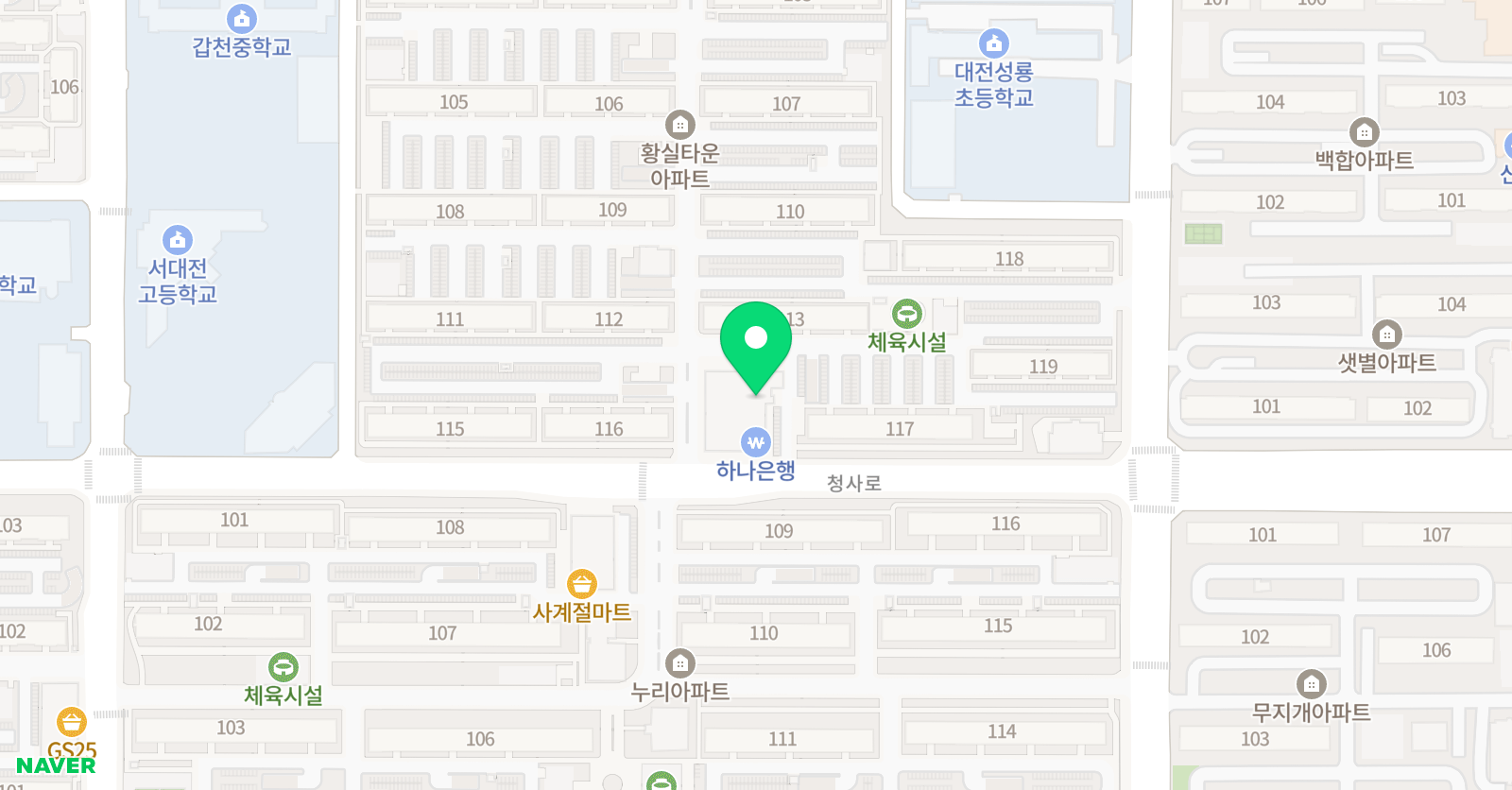 한우리독서토론논술 황실홈클럽 위치