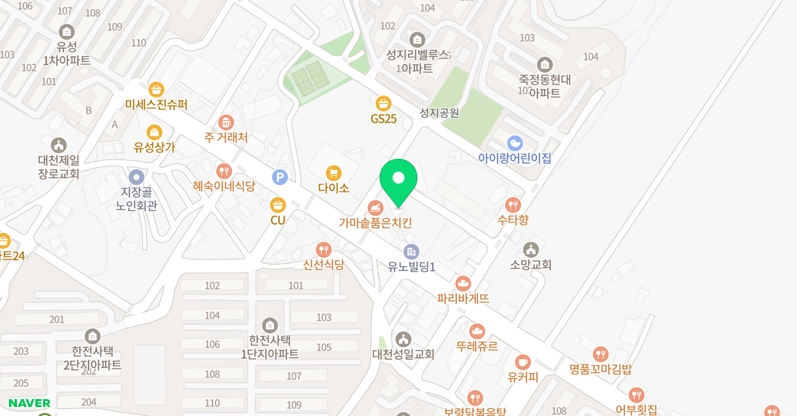 오덕 태권도 위치