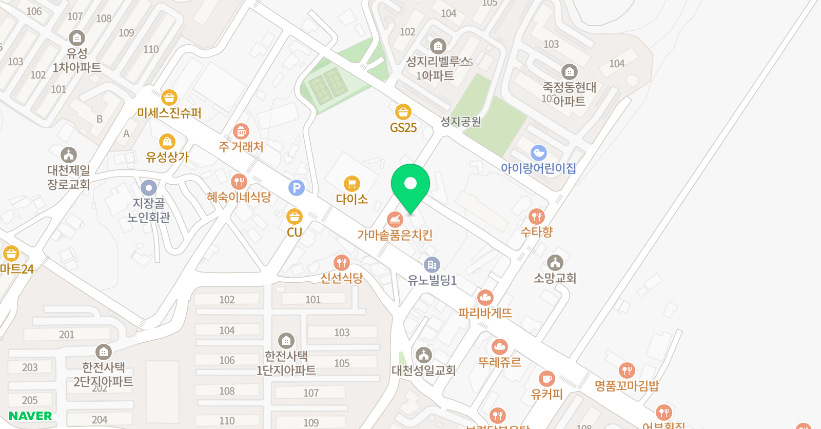 오덕 체육관 위치