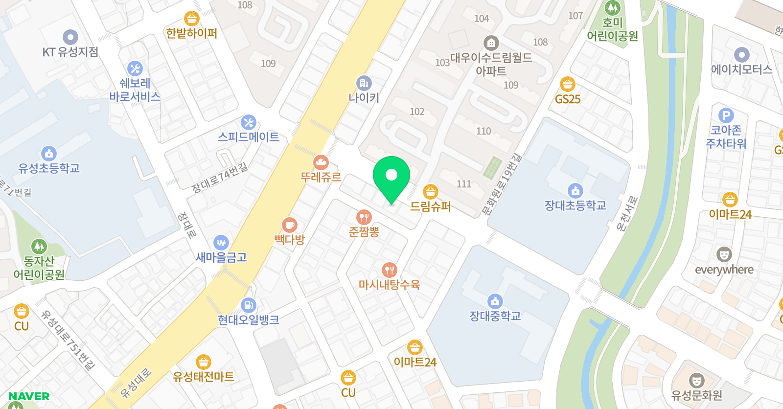 장대 즐거운음악학원 위치