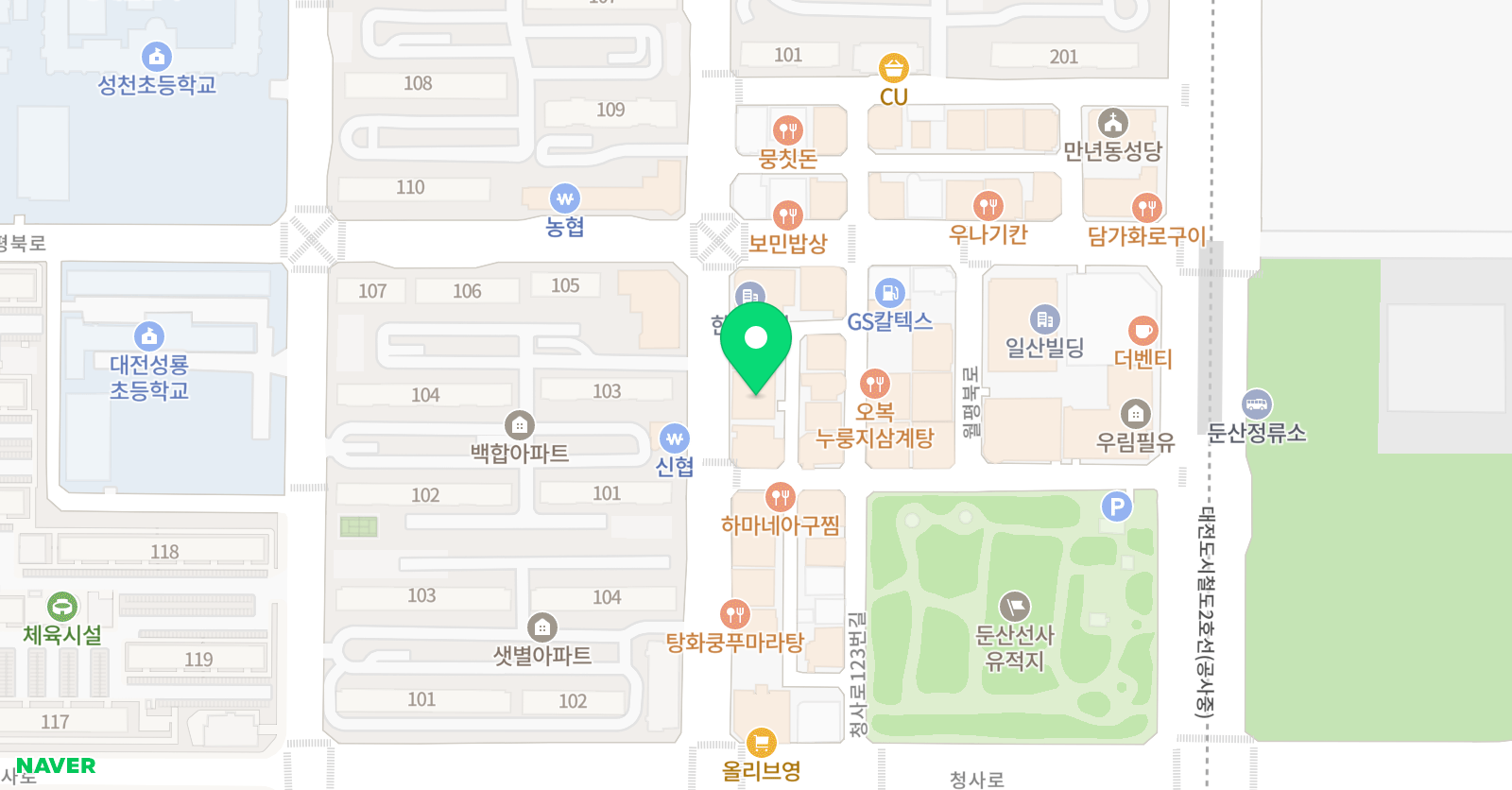 윤선생 영어숲 둔산월평학원 위치