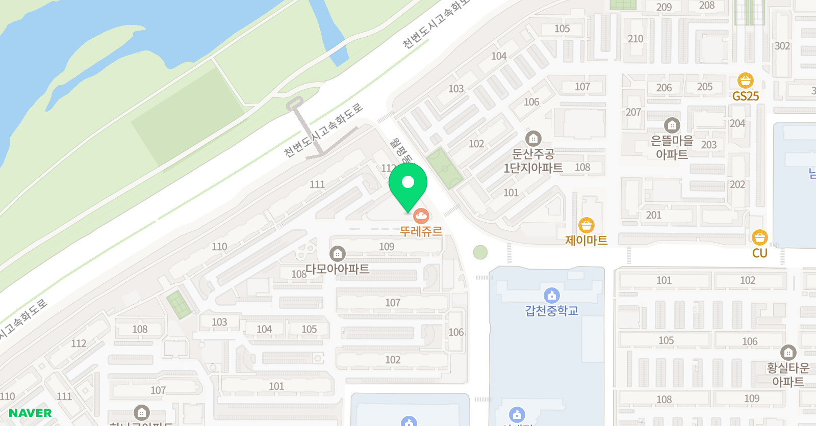 GnB 어학원 갑천캠퍼스 위치