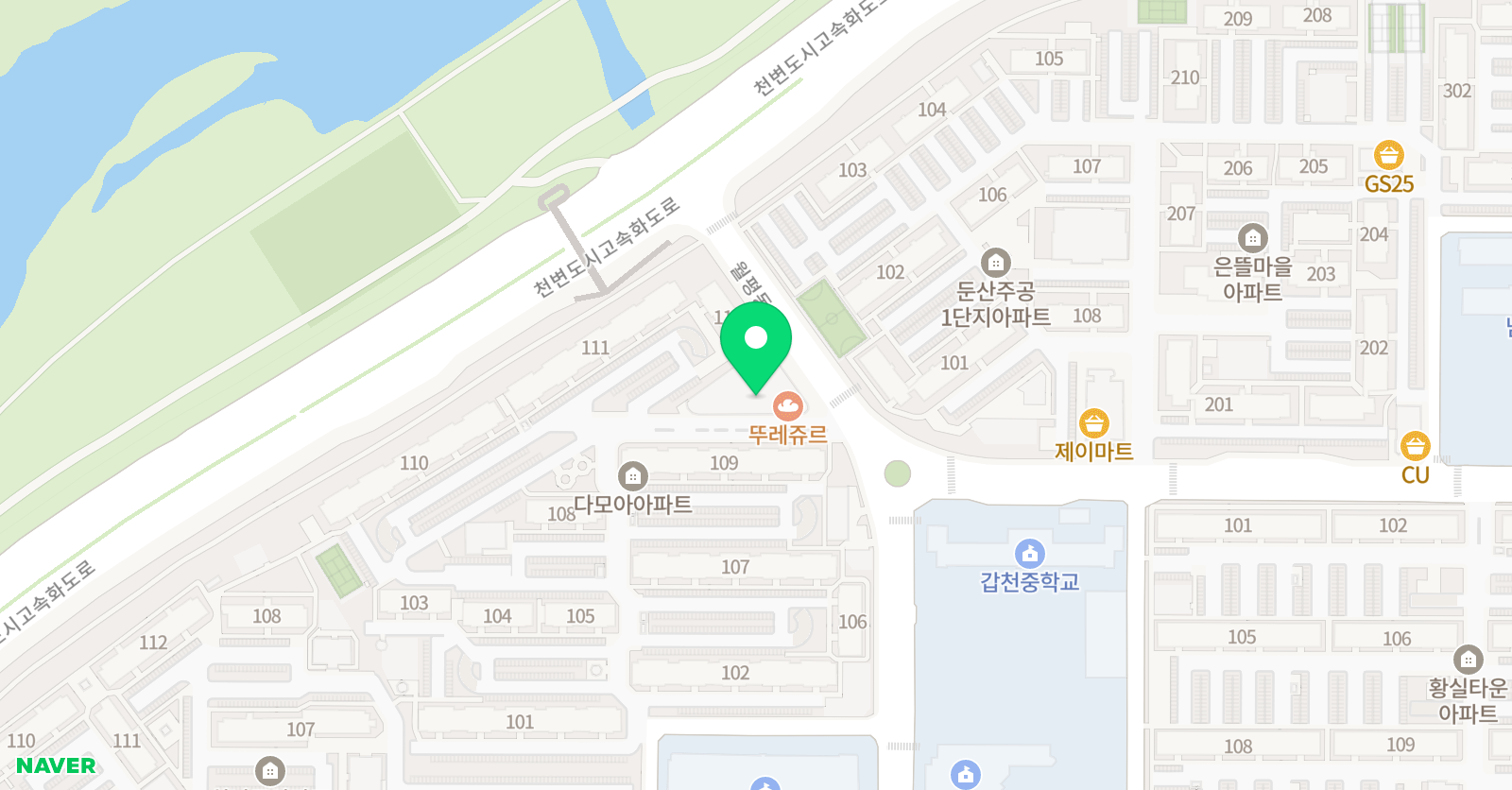 용인대 효 태권도장 위치