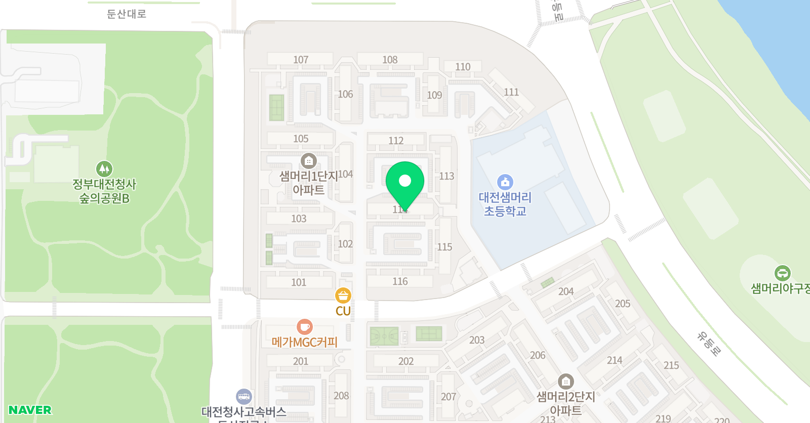 아소비 아소비학원 대전둔산샘머리1차점 위치