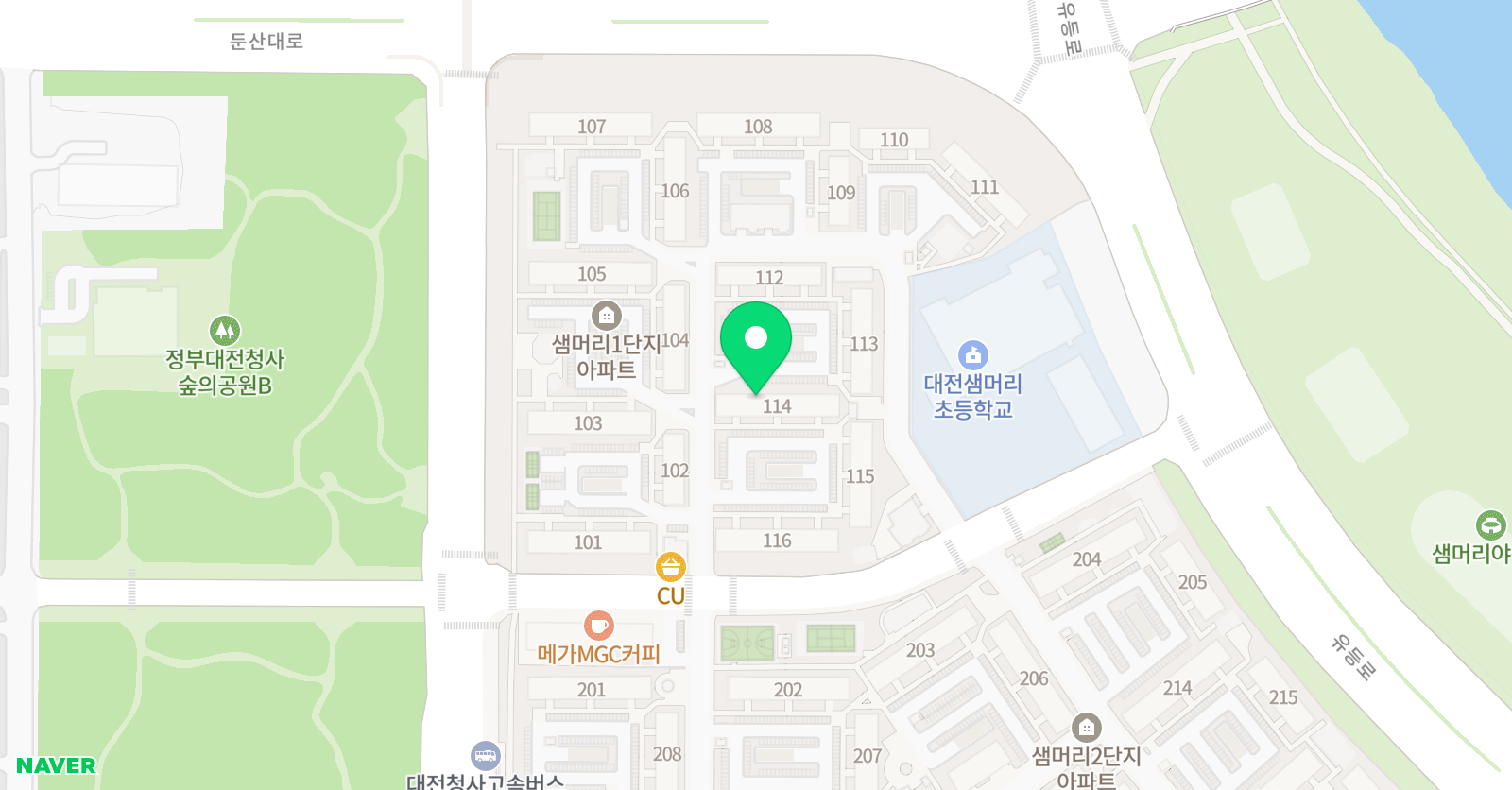 스마트해법 수학 둔산샘머리1호점 위치