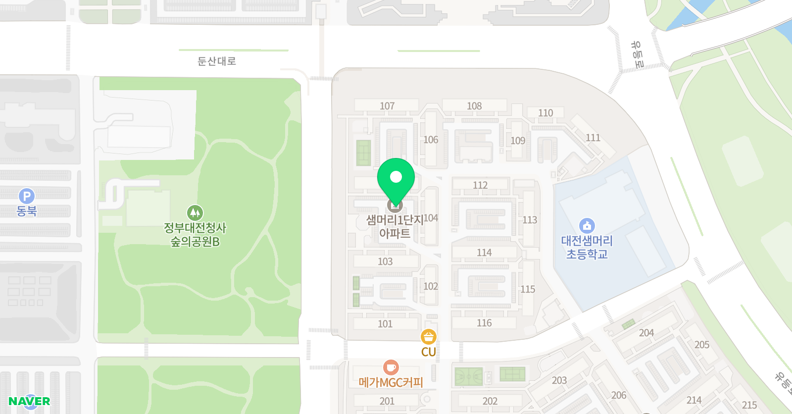 뮤엠 영어 샘머리1단지NEST 위치