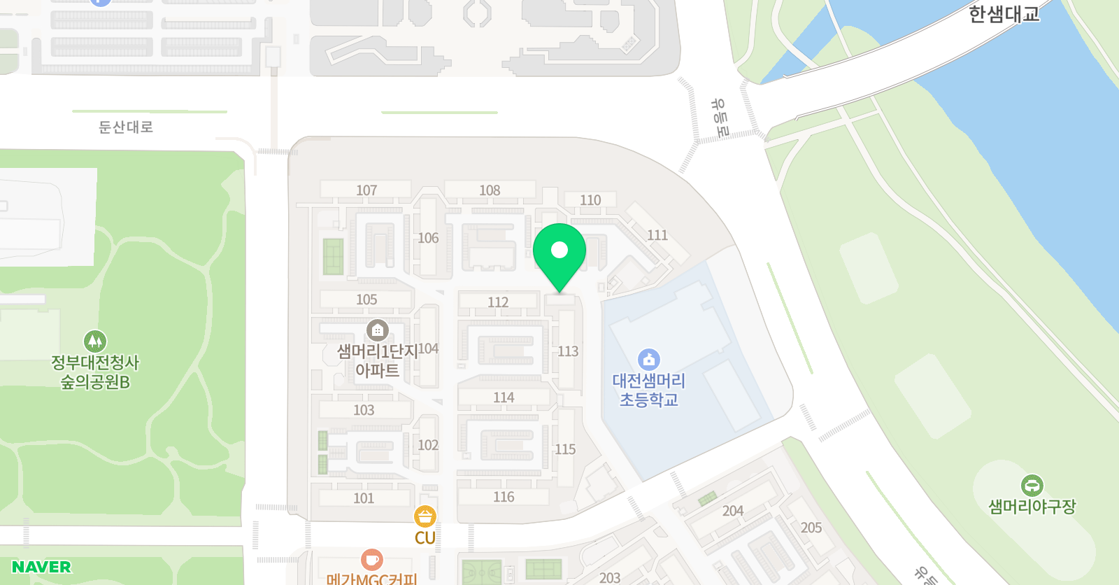 놀작마이아트 샘머리 미술키즈센터 위치
