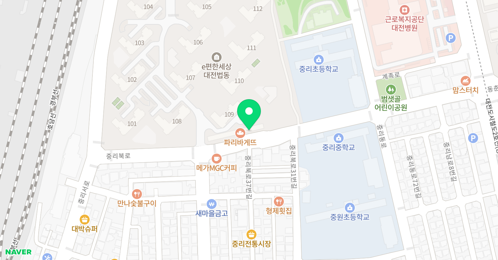 스마트해법 수학 대전중리초점 위치