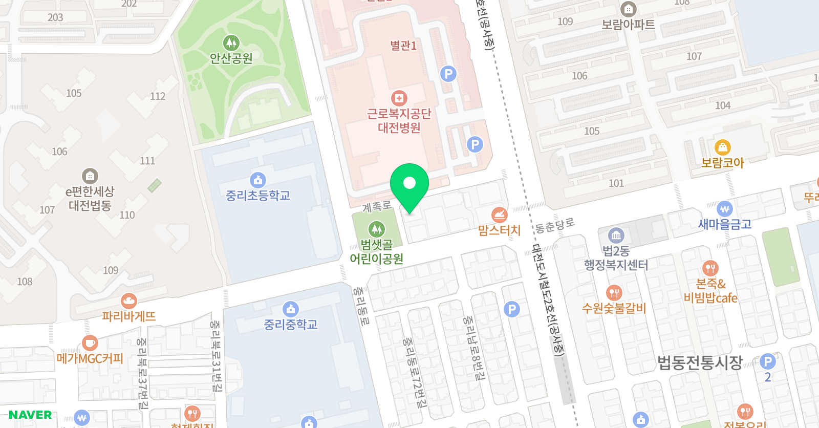 GNB 어학원 중리캠퍼스 위치