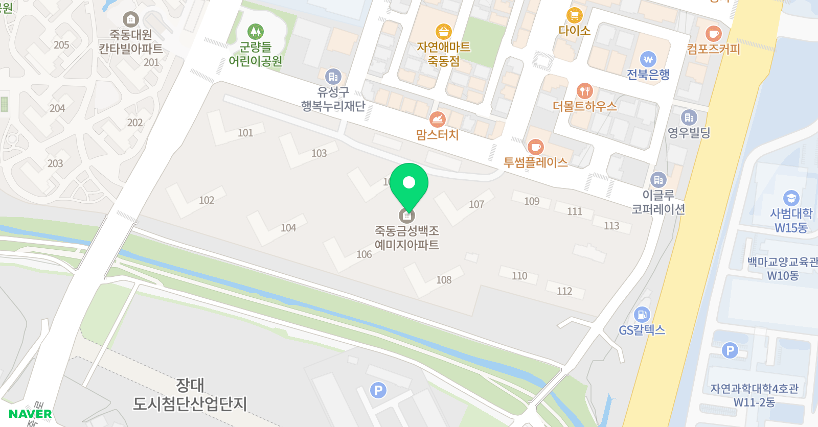비비드아트 미술교습소 죽동점 위치