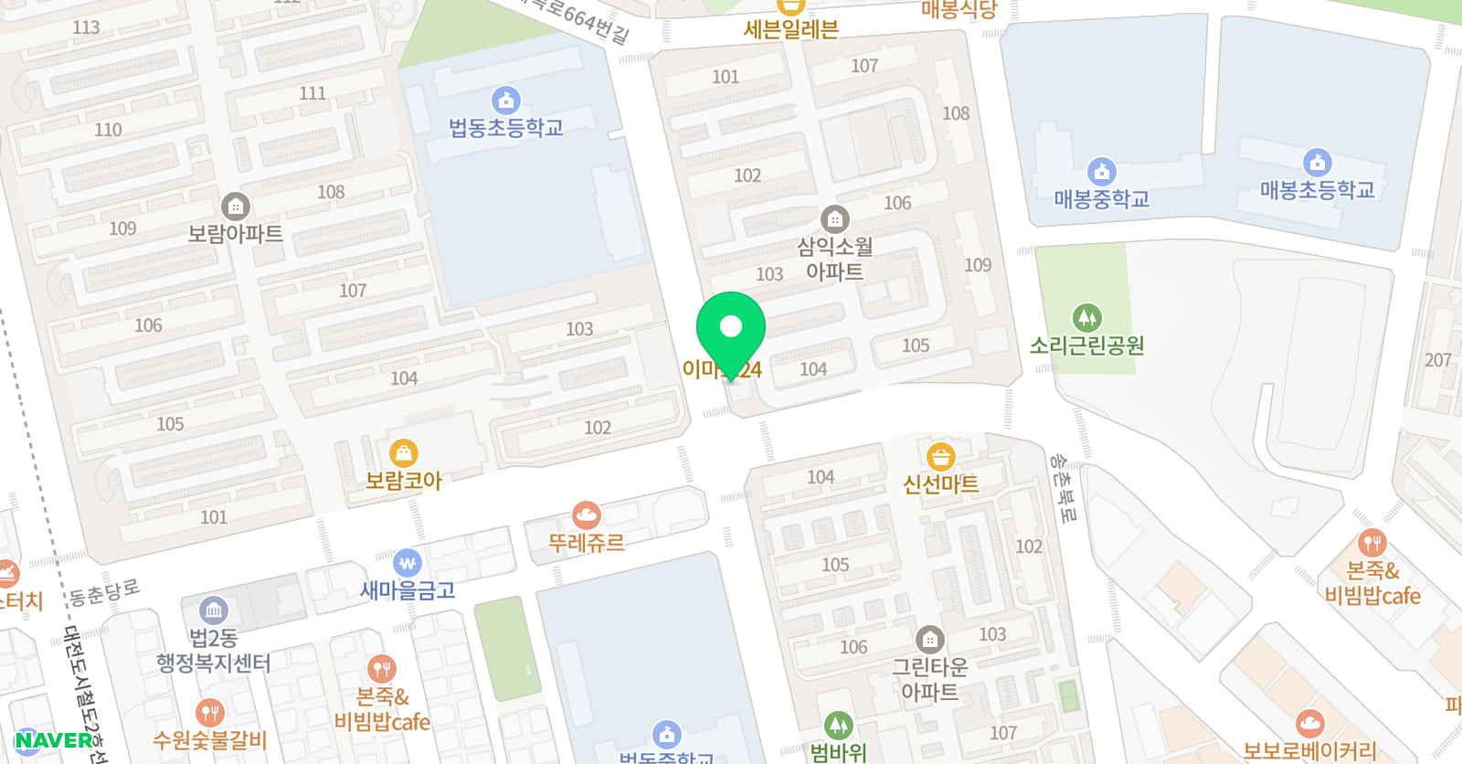 스마트해법 수학 법동삼익소월점 위치