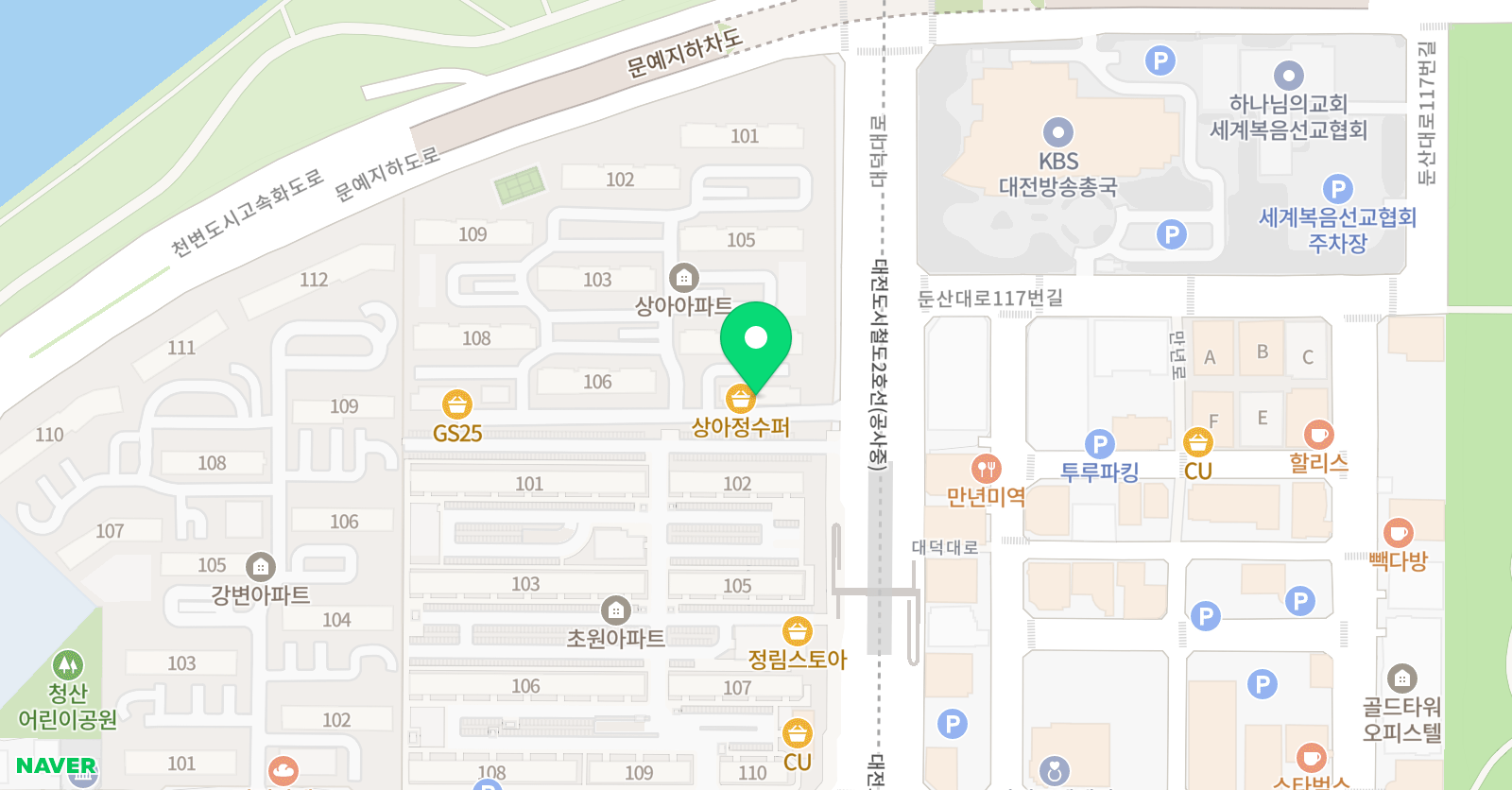 희망 태권도 위치