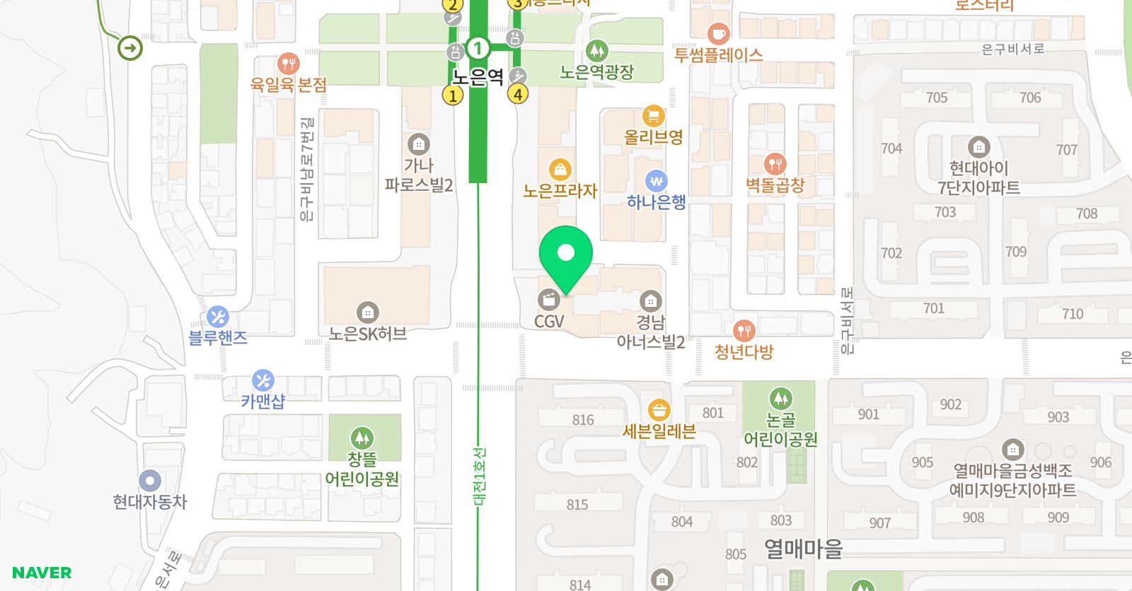 윤선생 영어숲 유성지족점 위치