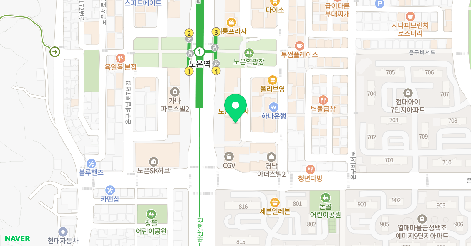 에이프릴 어학원 대전노은캠퍼스 위치