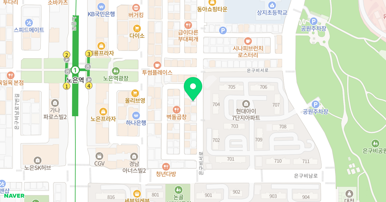 미 술길 위치