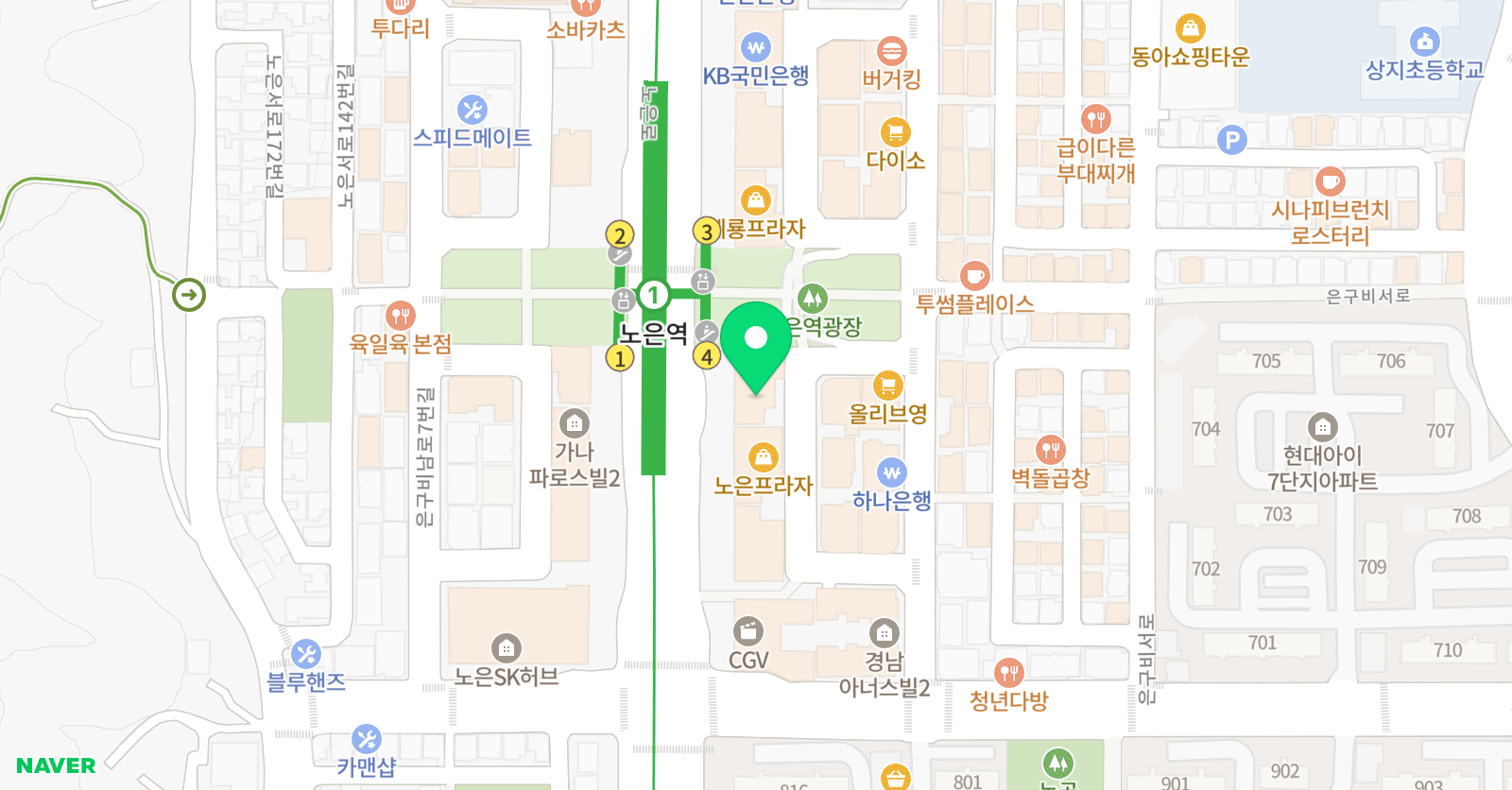 호동쌤 수학 위치