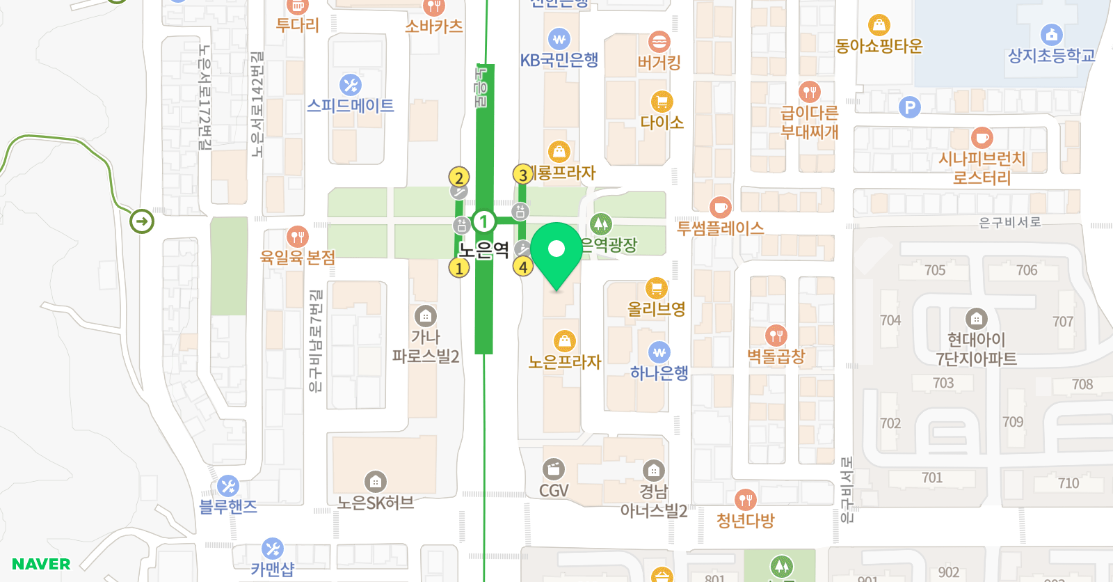 하이파이브 미술학원 대전노은캠퍼스 위치
