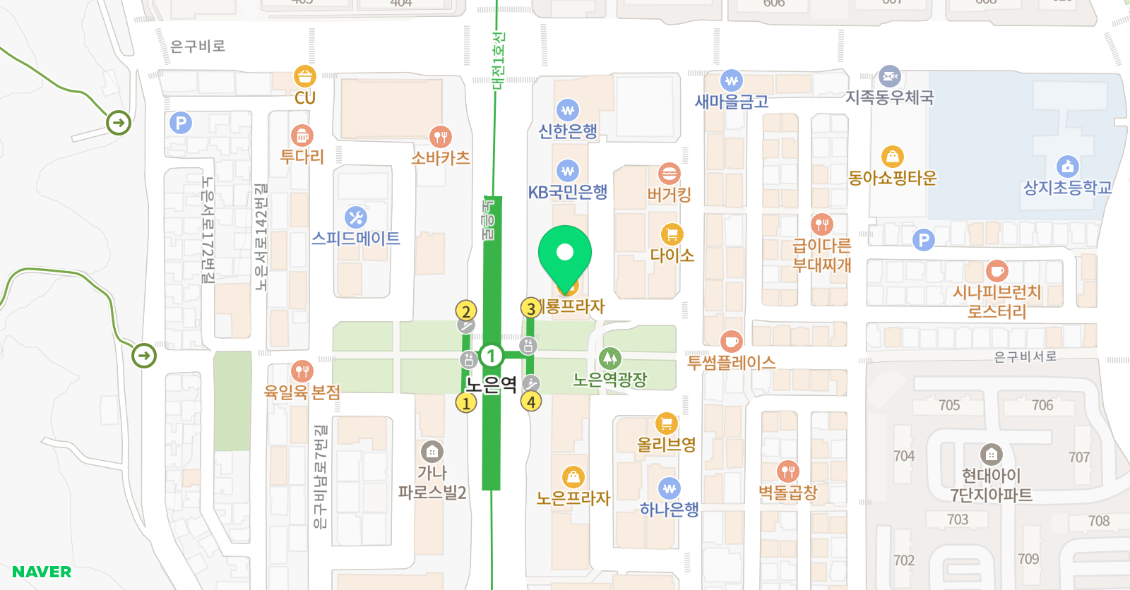 대교하이캠퍼스은구비 학원 위치