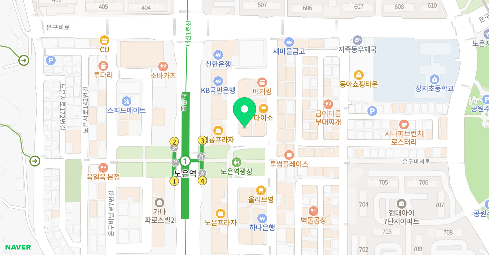 창조의아침 미술학원 대전캠퍼스 위치