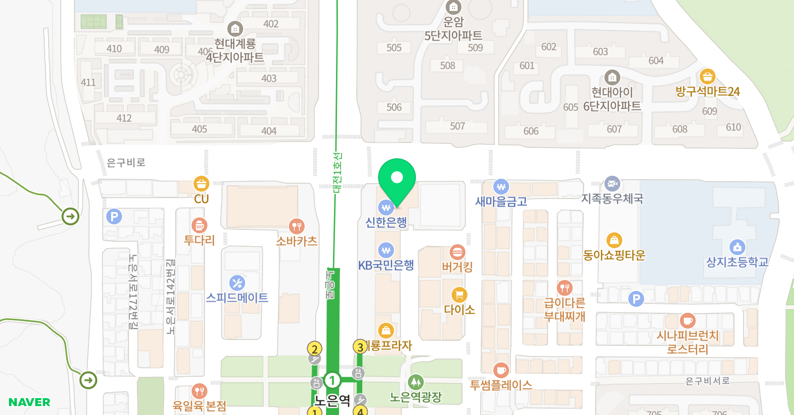 지족클래스 음악학원 위치