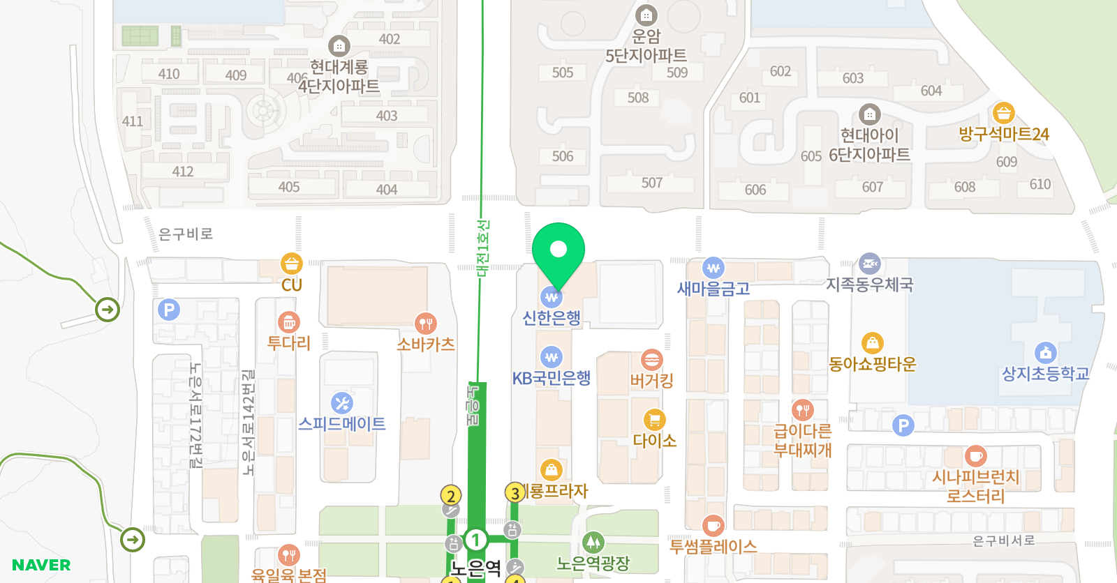 와이즈만 영재교육 대전노은센터 위치