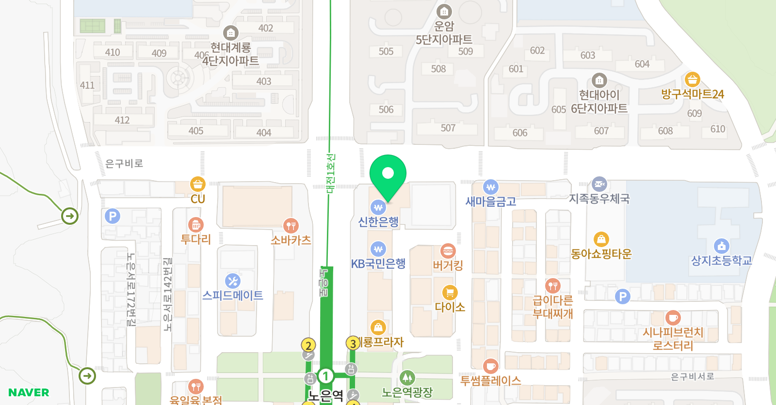 리틀팍스 어학원 대전노은센터 위치