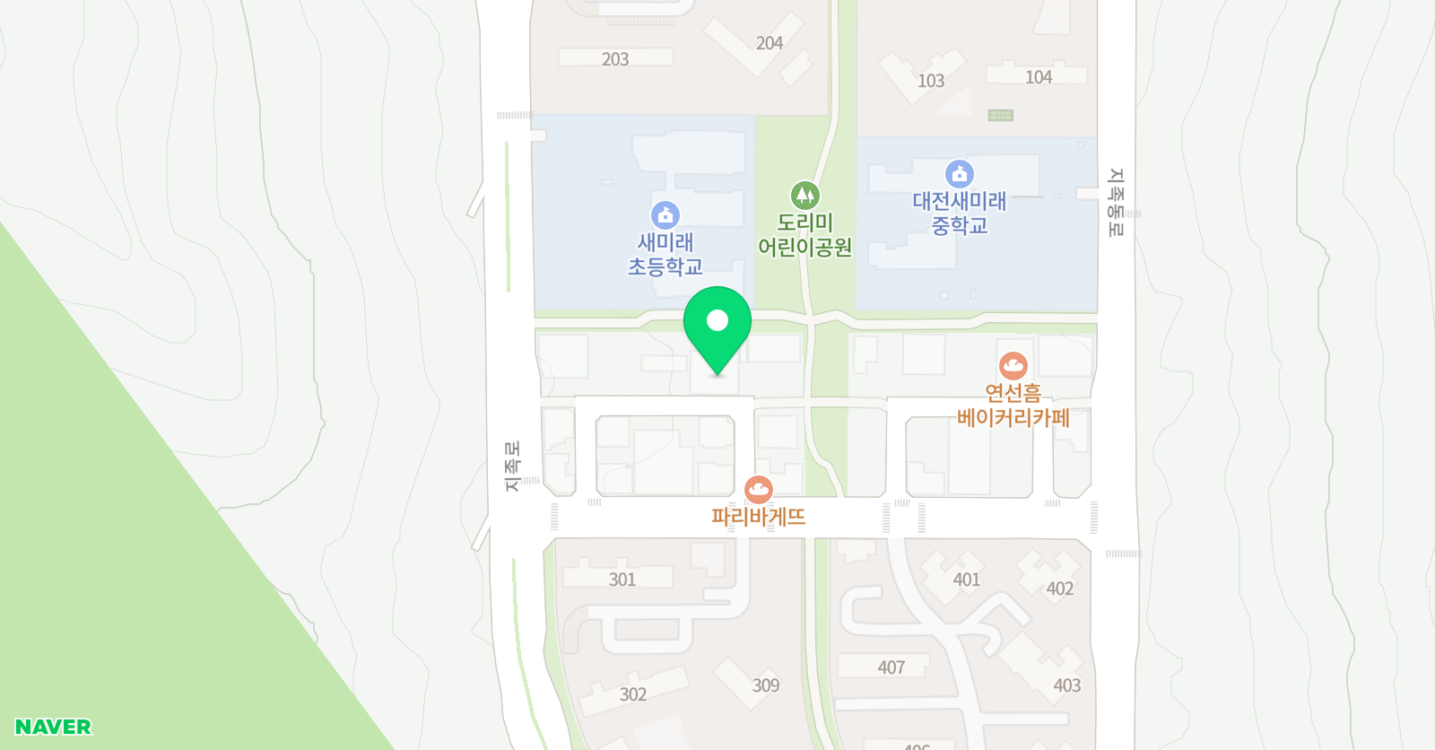 새미래 소나무향기 태권도 위치