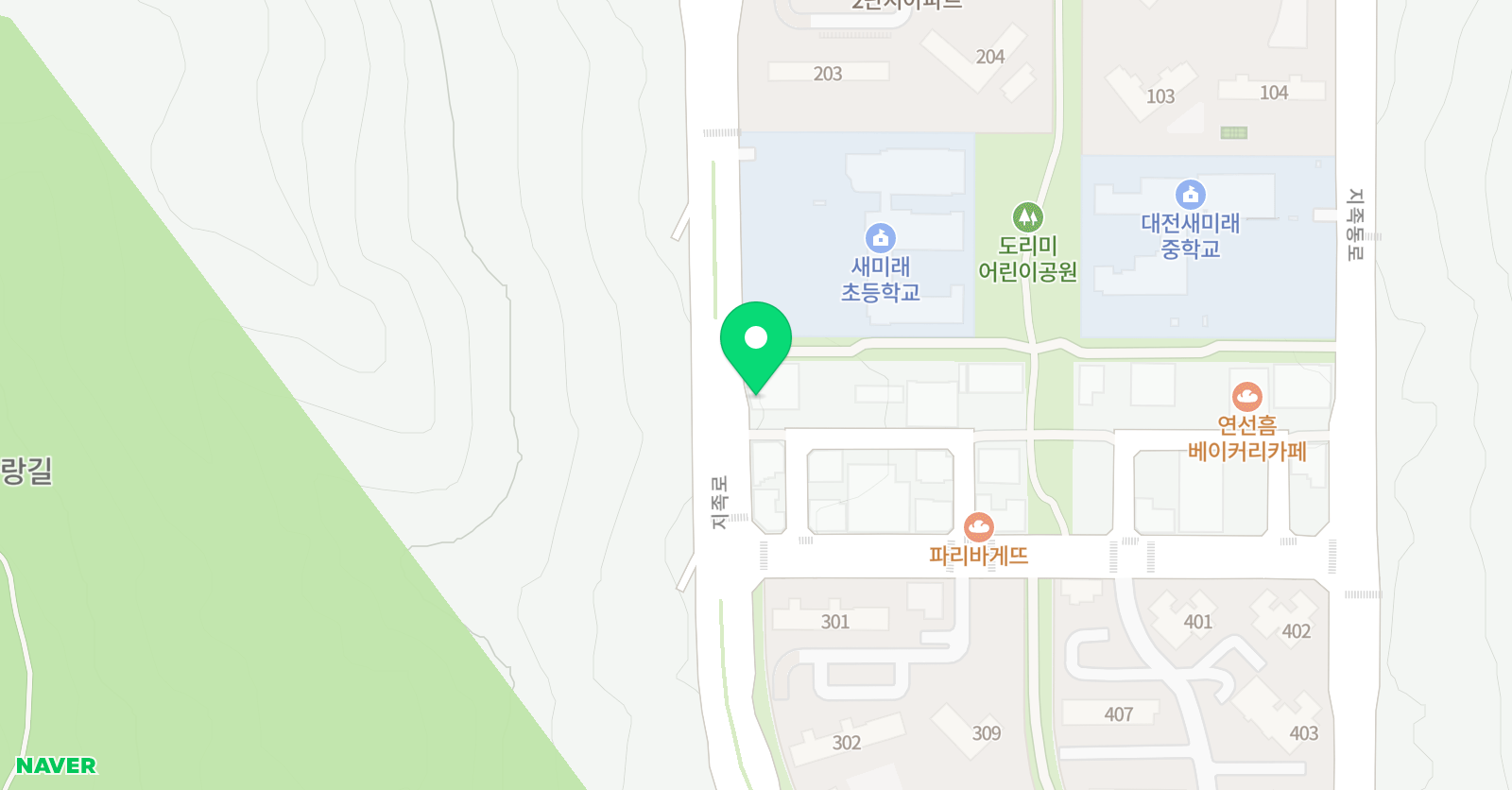 지니어스영재학원 지족점 위치