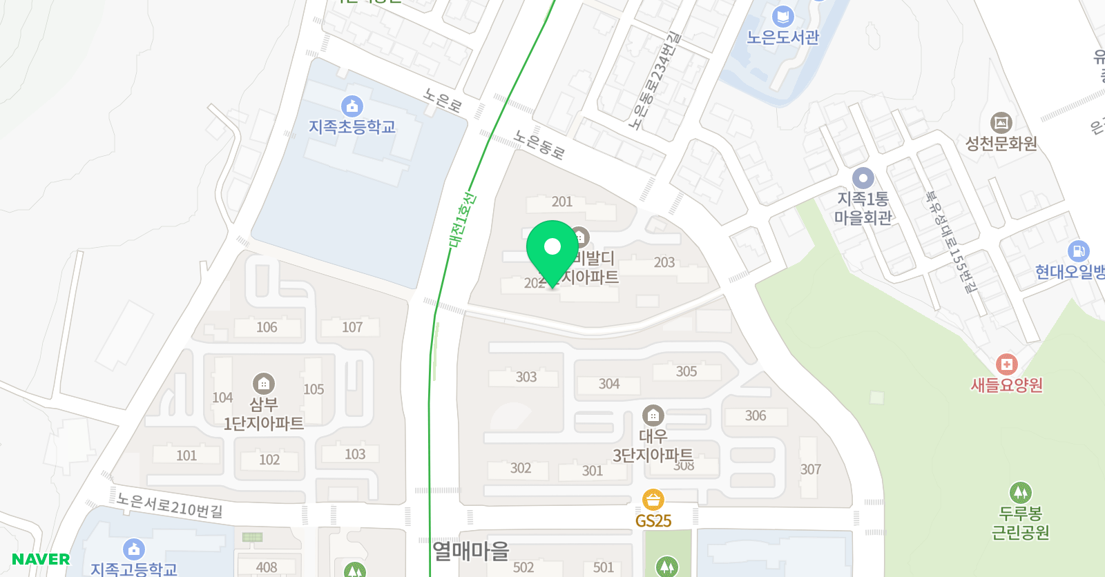 링키영어 노은열매마을 2단지 위치