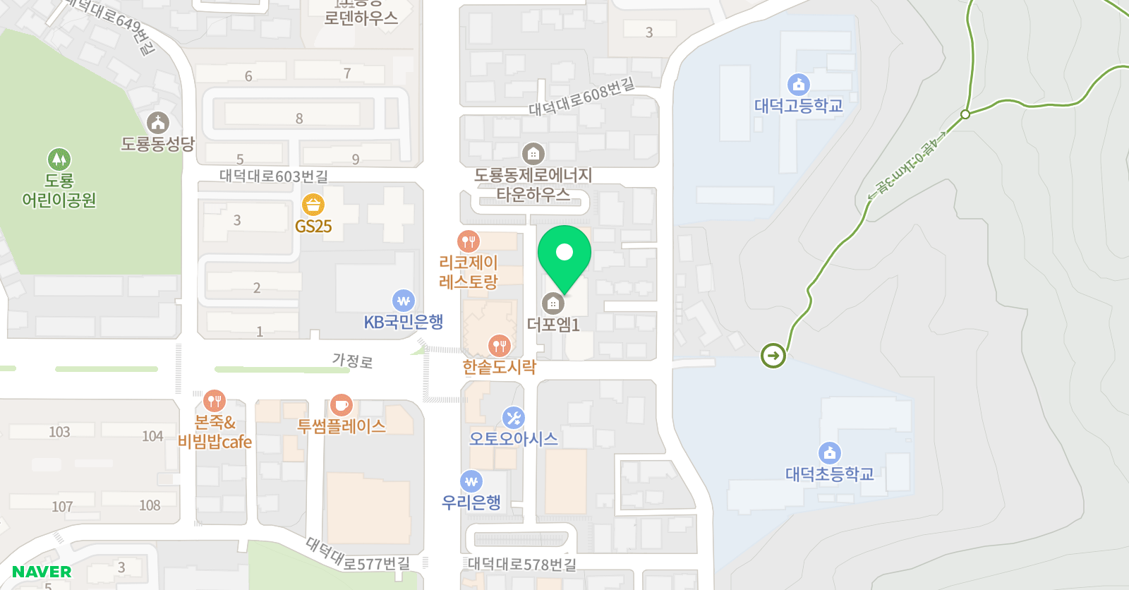 숲속 미술학원 위치